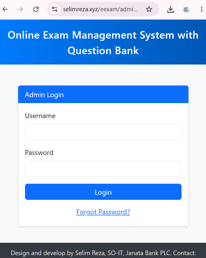Online Exam Management System