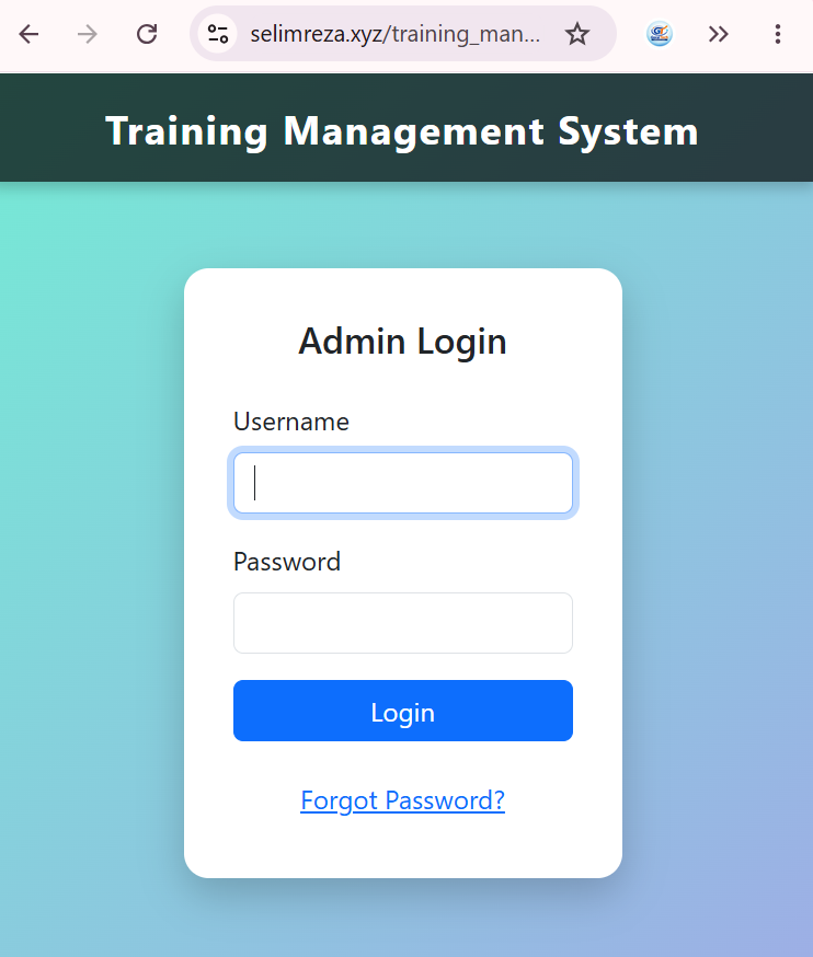 Training Management System